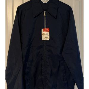Vintage Blue KMart Waterproof  Full Zip Jacket SZ Med. Tailored In Japan
